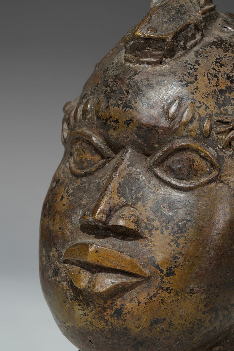 A Bronze head in the style of Benin