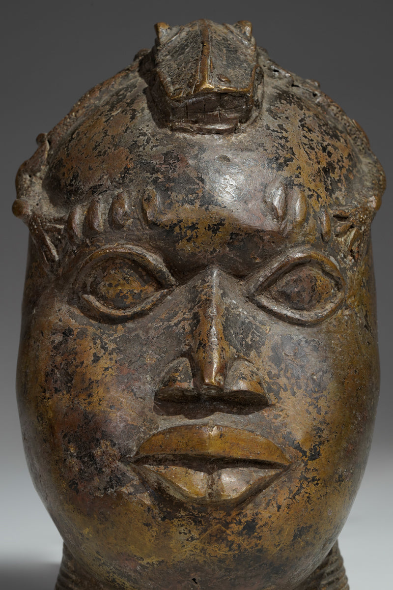 A Bronze head in the style of Benin