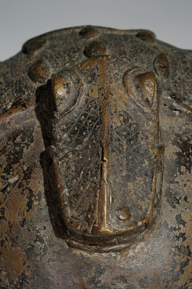 A Bronze head in the style of Benin