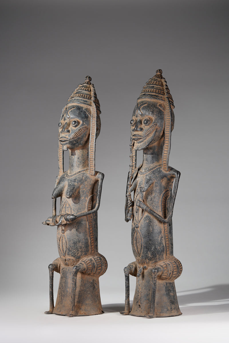An Ogboni Bronze couple