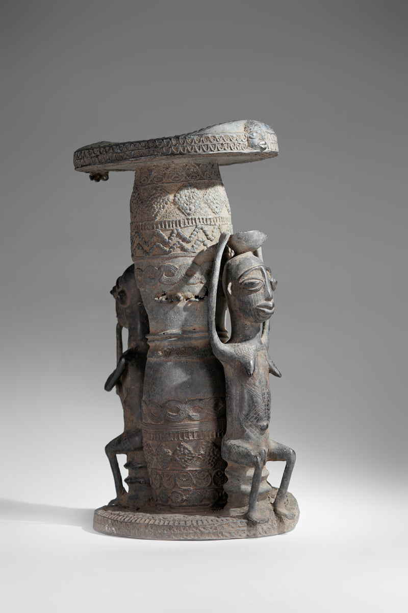 An Afo bronze stool