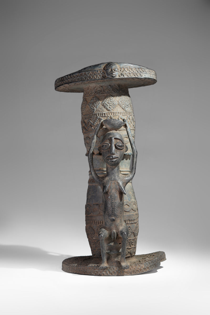 An Afo bronze stool