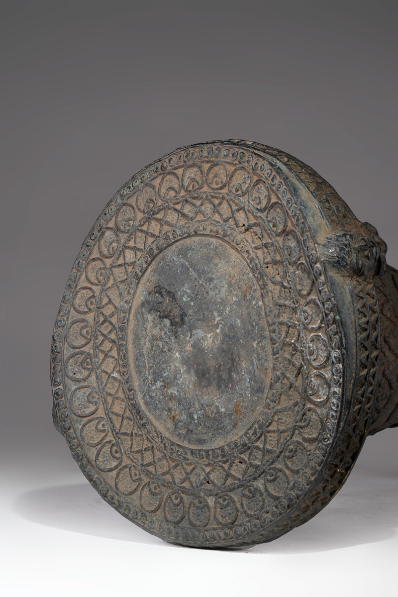 An Afo bronze stool