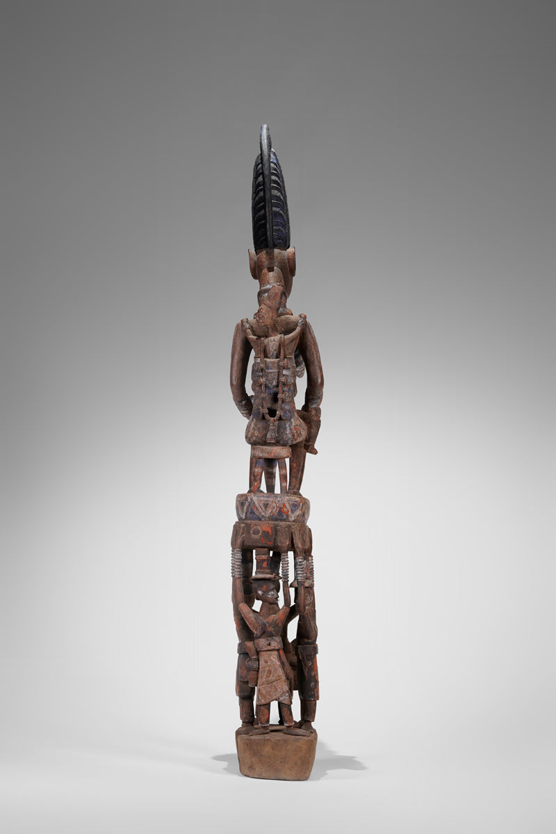 A Yoruba pole carving
