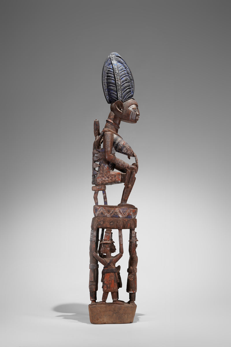 A Yoruba pole carving