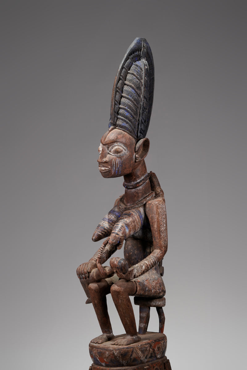 A Yoruba pole carving