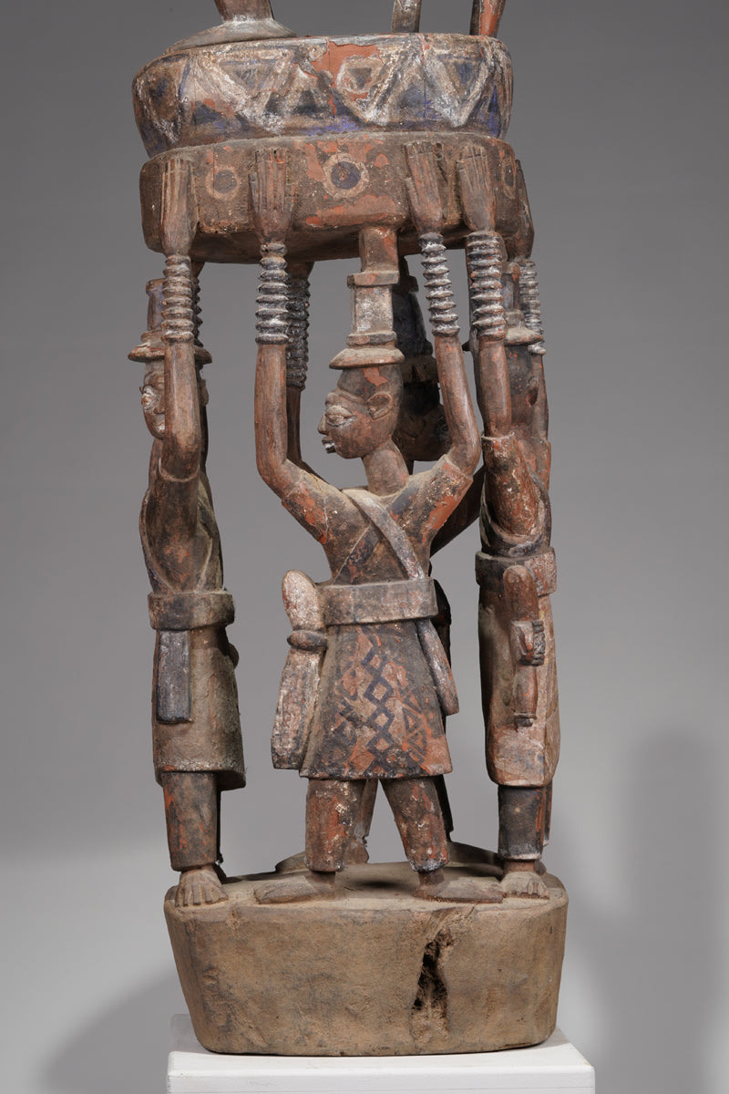 A Yoruba pole carving