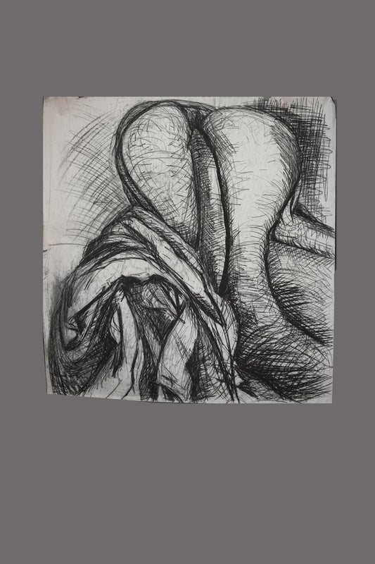 A chalk and charcoal work by Irena Klonek
