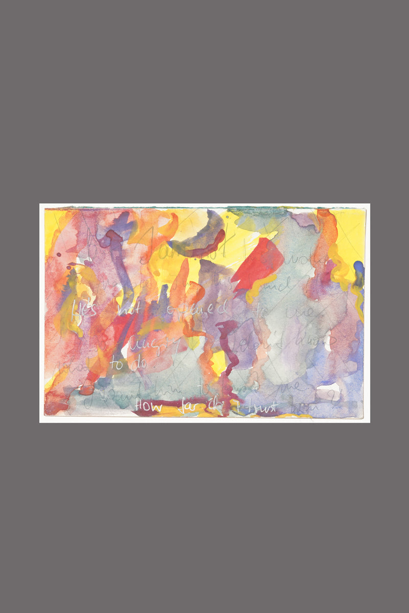 A small-scale watercolor letter by Irena Klonek