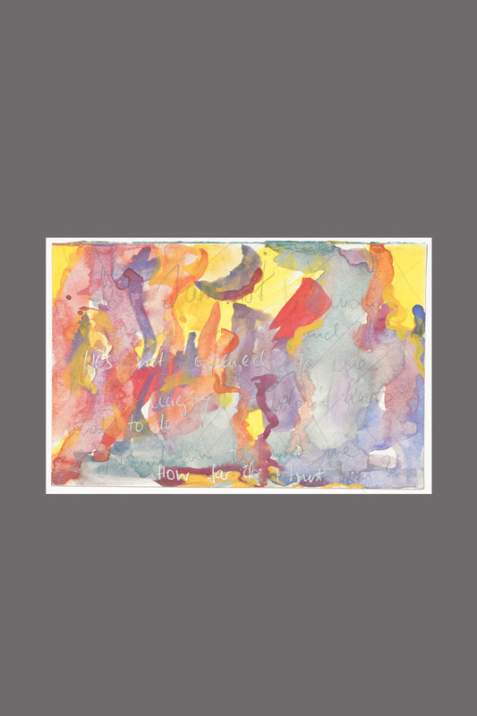 A small-scale watercolor letter by Irena Klonek