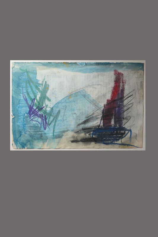 A small-scale aquarelle and chalk sketch by Irena Klonek