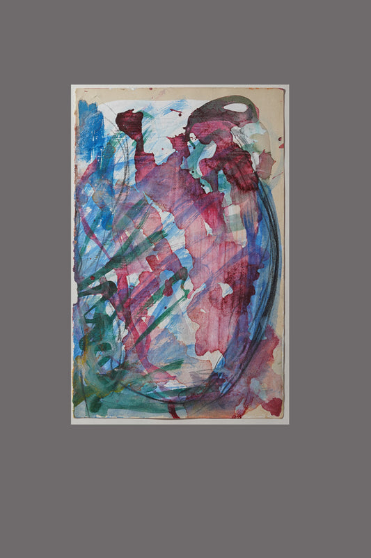 A small-scale aquarelle and chalk sketch by Irena Klonek