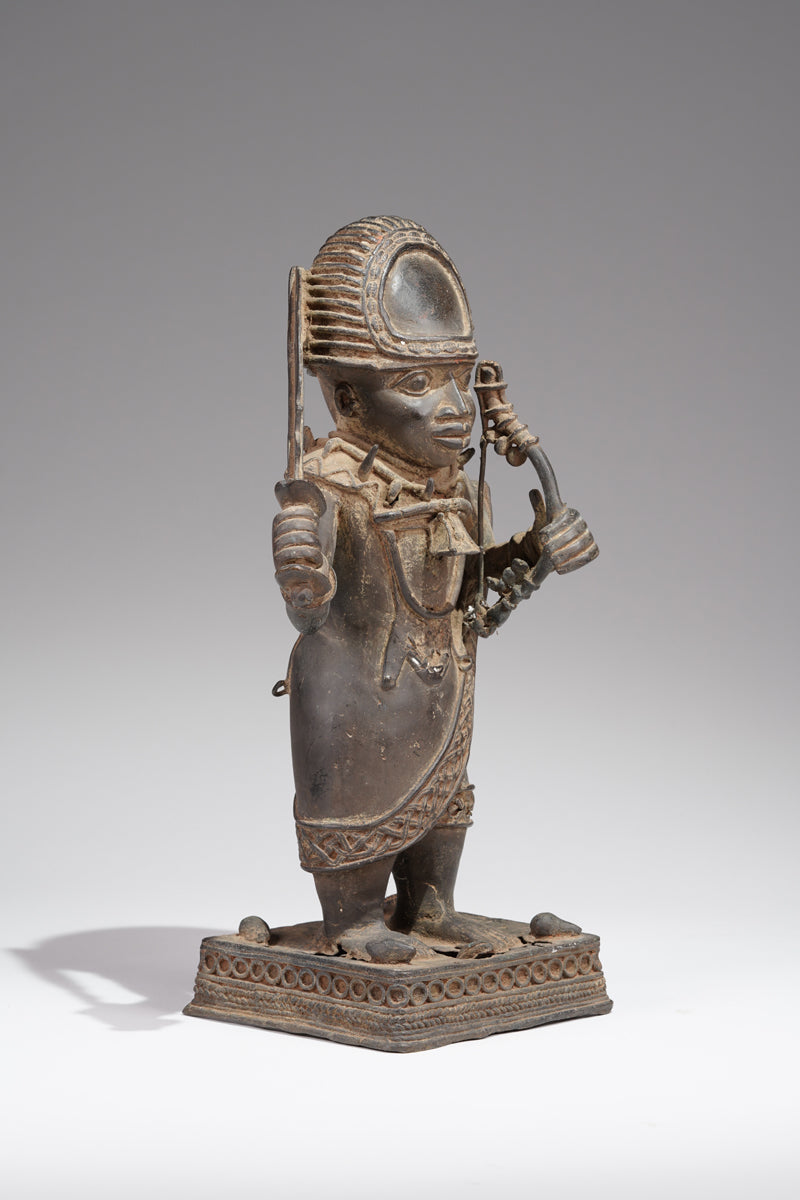 A bronze sculpture in the style of Ife