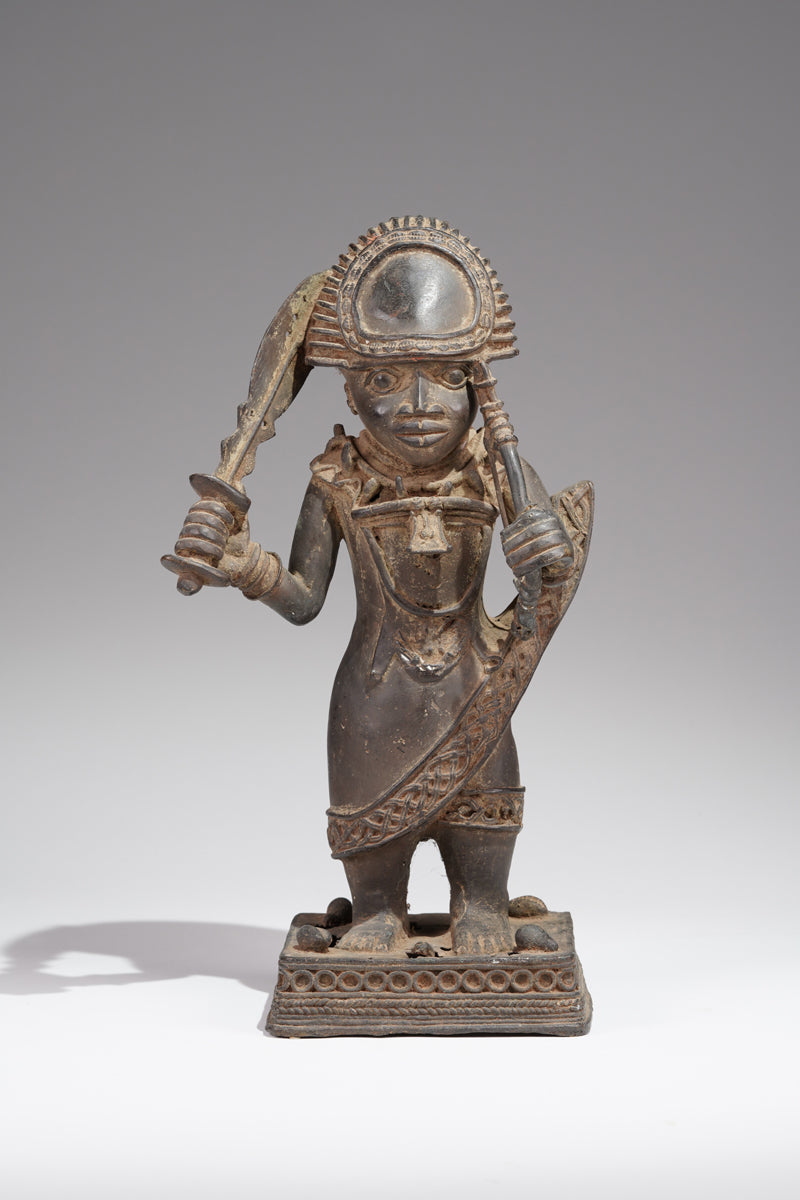 A bronze sculpture in the style of Ife