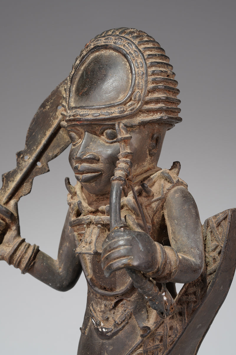 A bronze sculpture in the style of Ife