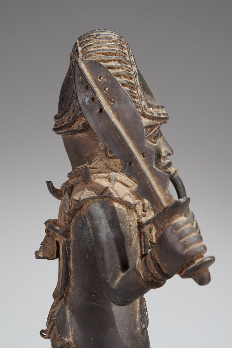 A bronze sculpture in the style of Ife