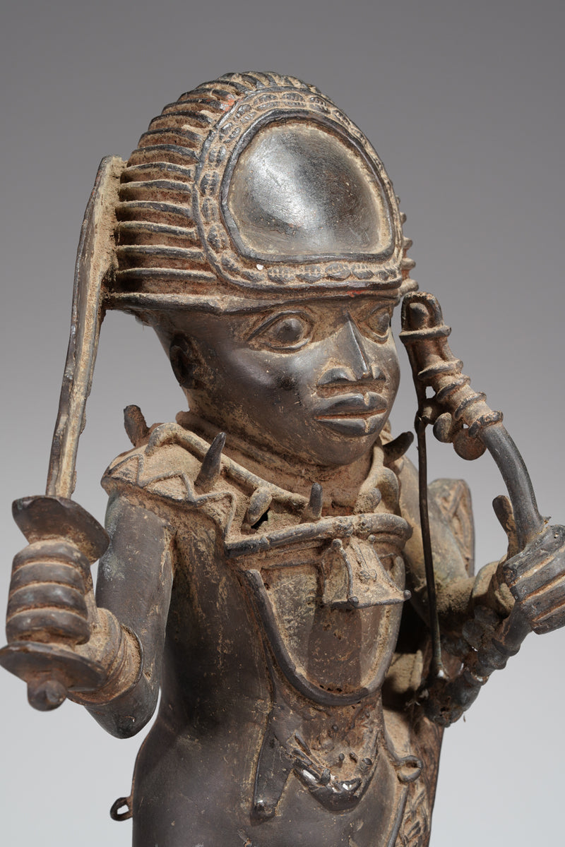 A bronze sculpture in the style of Ife