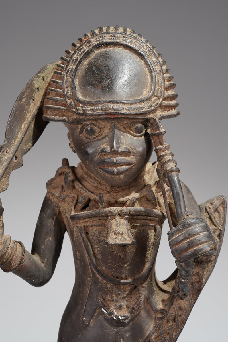 A bronze sculpture in the style of Ife