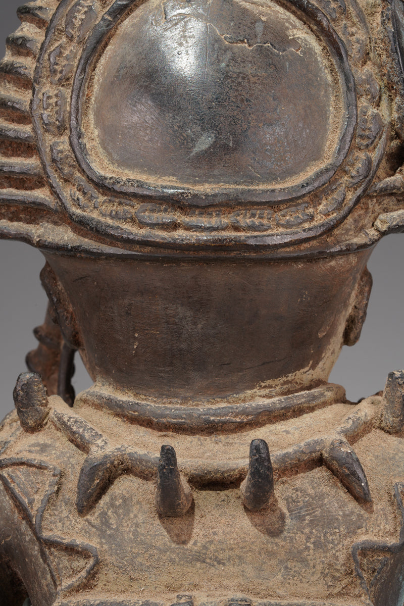 A bronze sculpture in the style of Ife