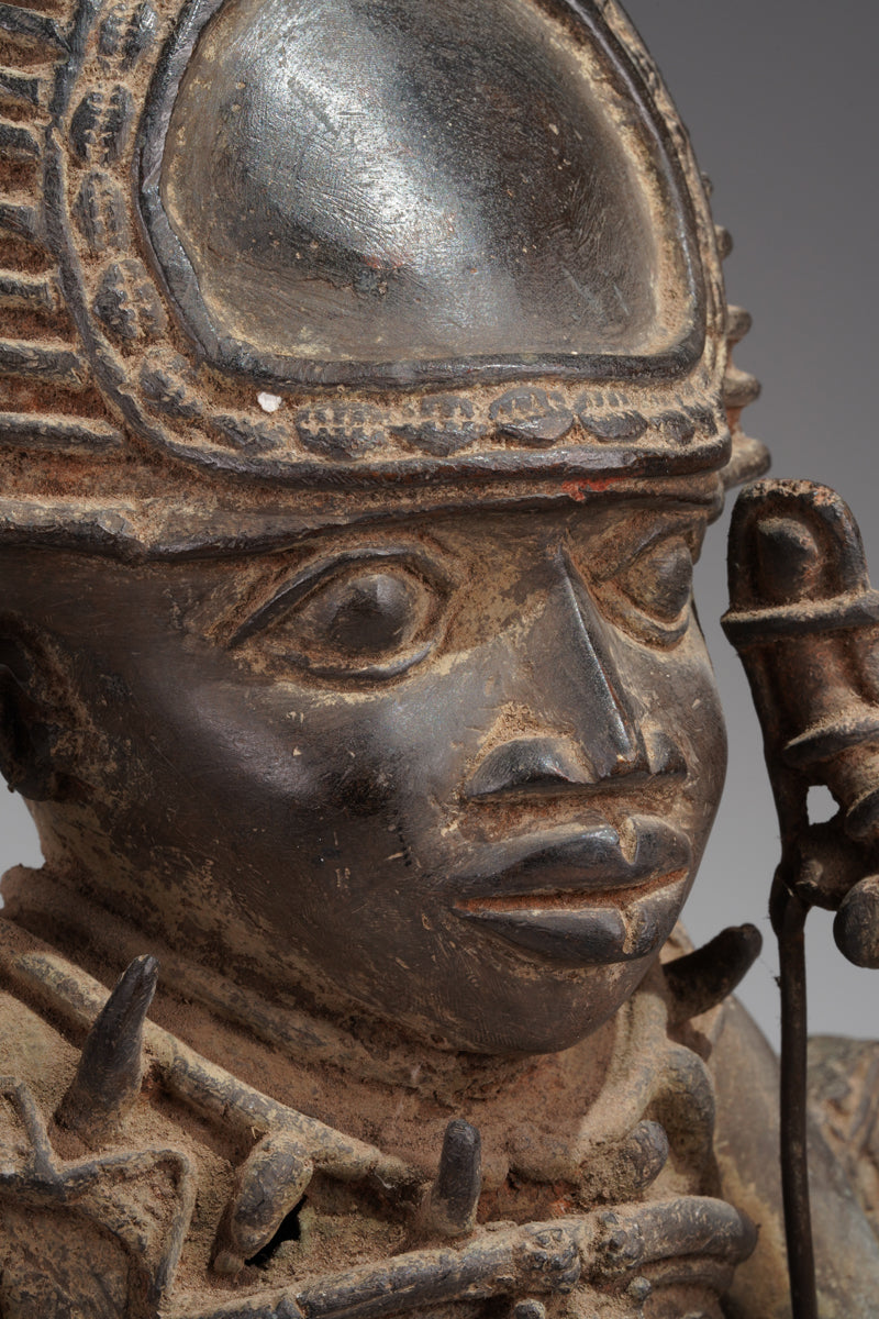 A bronze sculpture in the style of Ife
