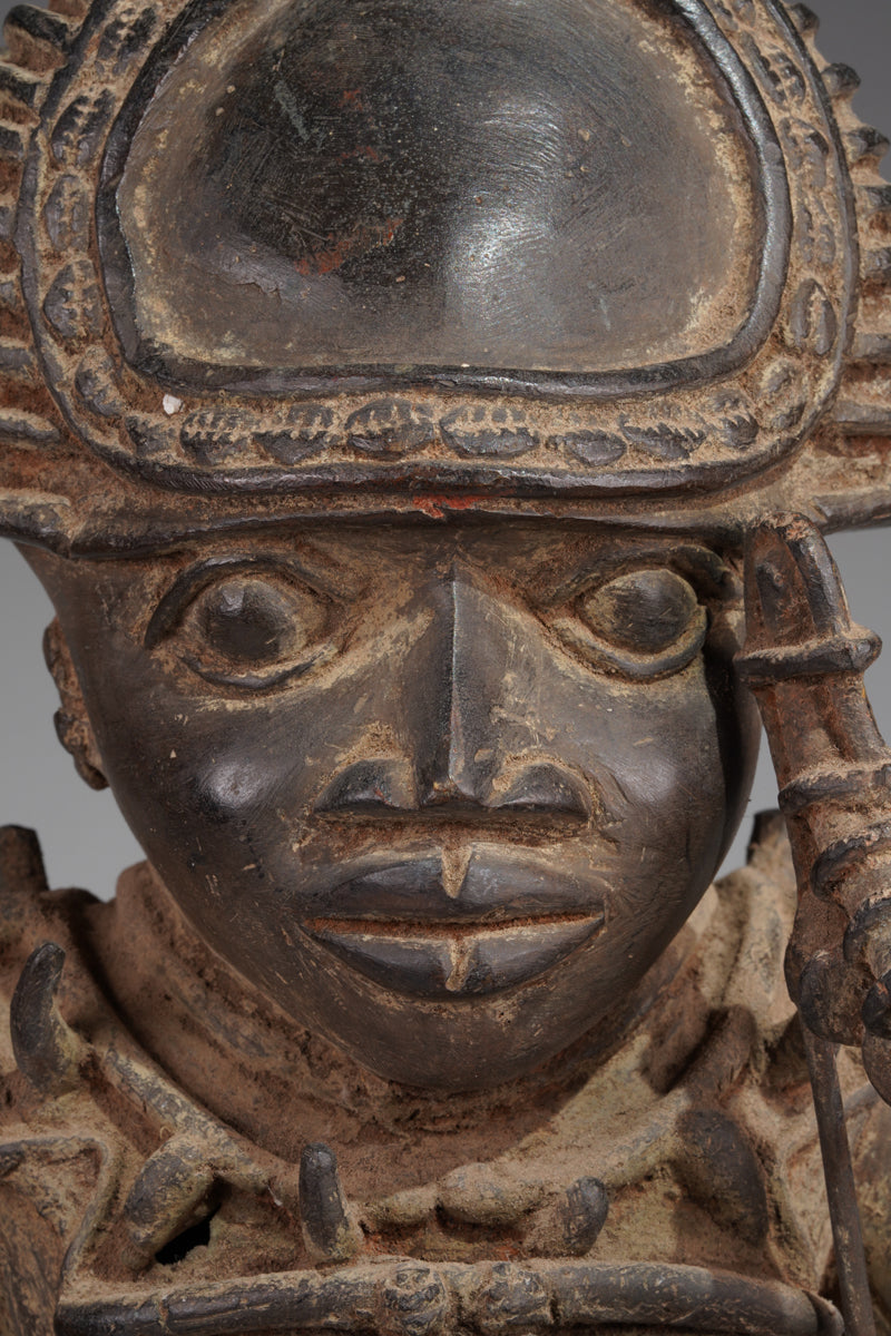 A bronze sculpture in the style of Ife