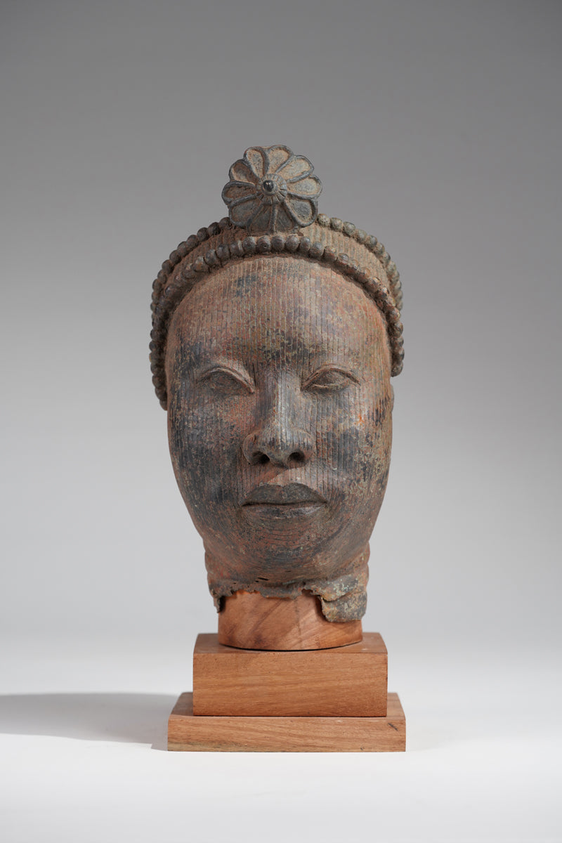 A head of Olokun or Ooni, in the style of Ife