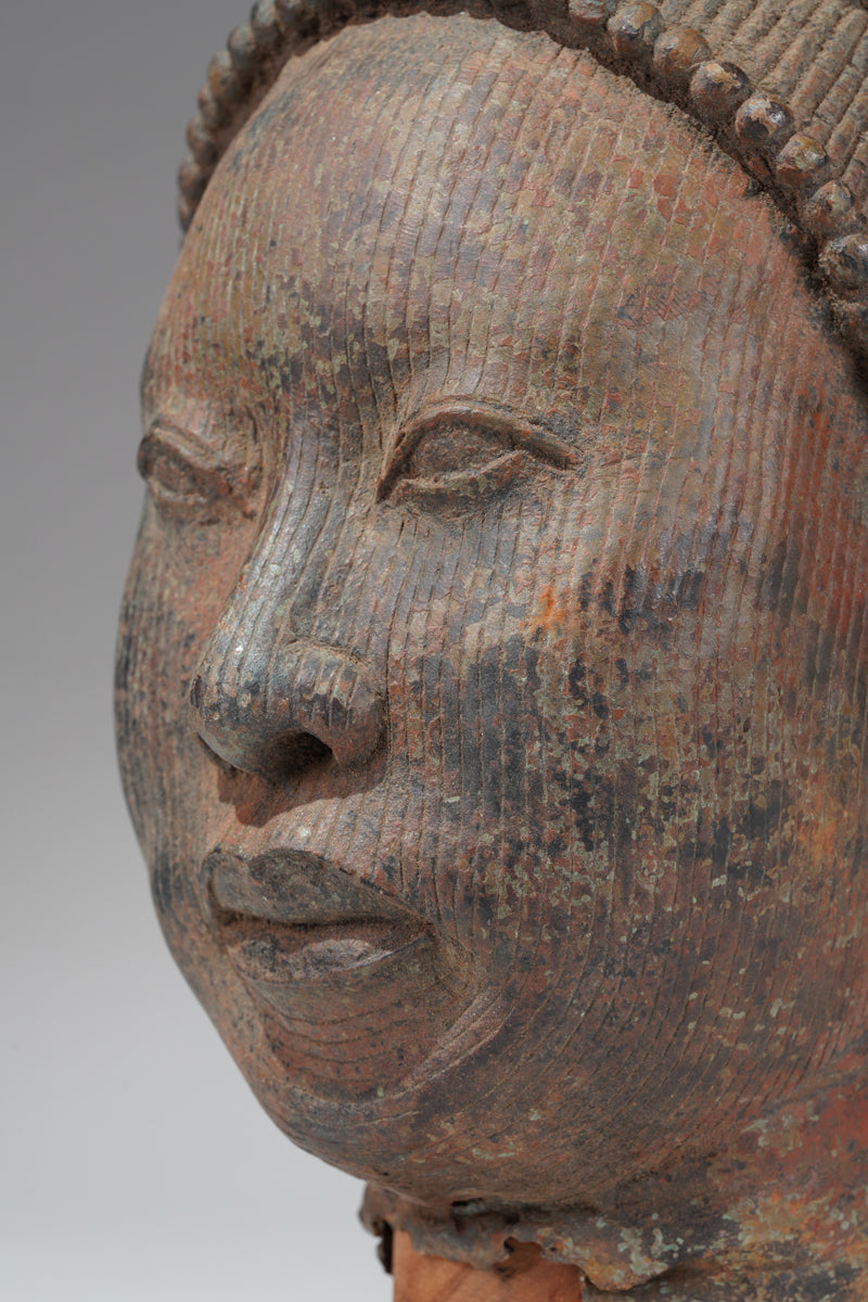 A head of Olokun or Ooni, in the style of Ife