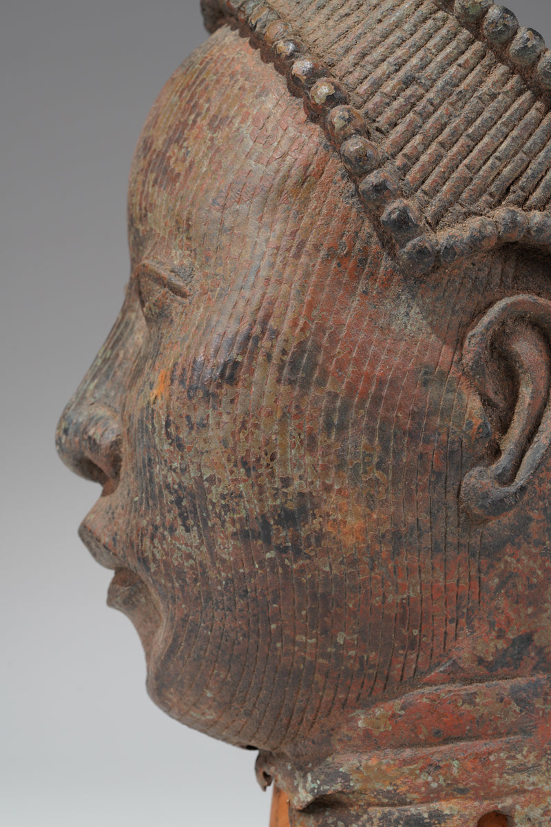 A head of Olokun or Ooni, in the style of Ife