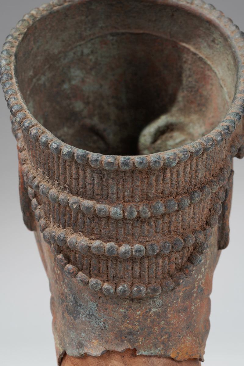 A head of Olokun or Ooni, in the style of Ife