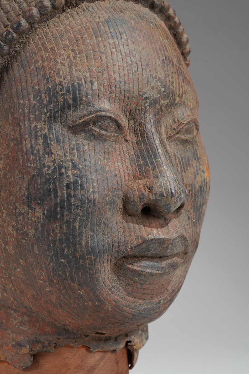 A head of Olokun or Ooni, in the style of Ife