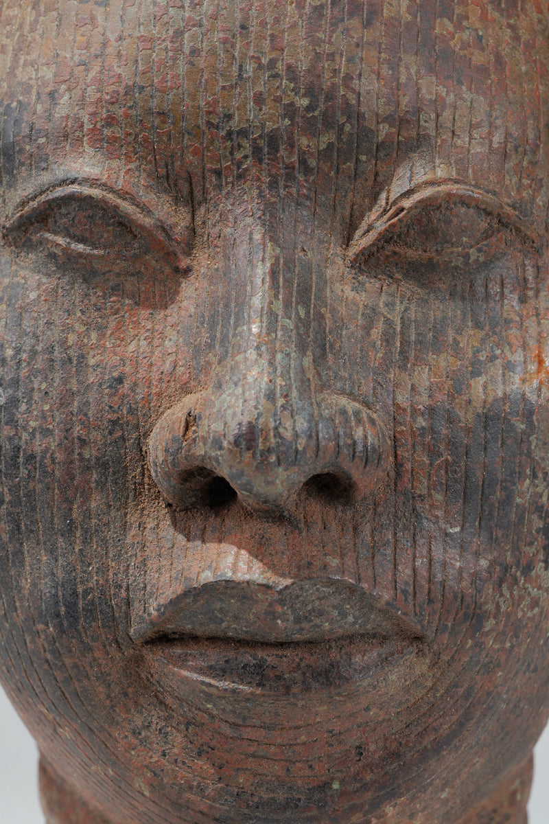 A head of Olokun or Ooni, in the style of Ife