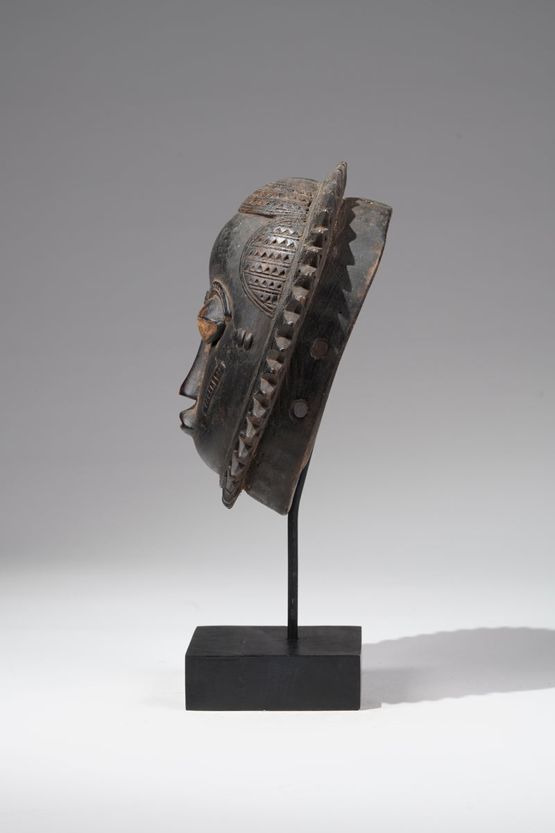 A Baule moon mask from the Bouafle region,