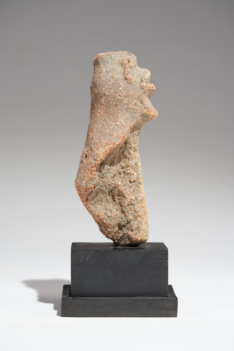 A fragmented terracotta bust