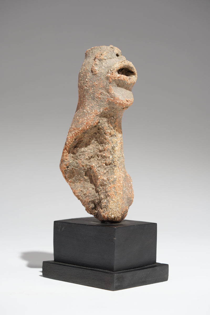A fragmented terracotta bust
