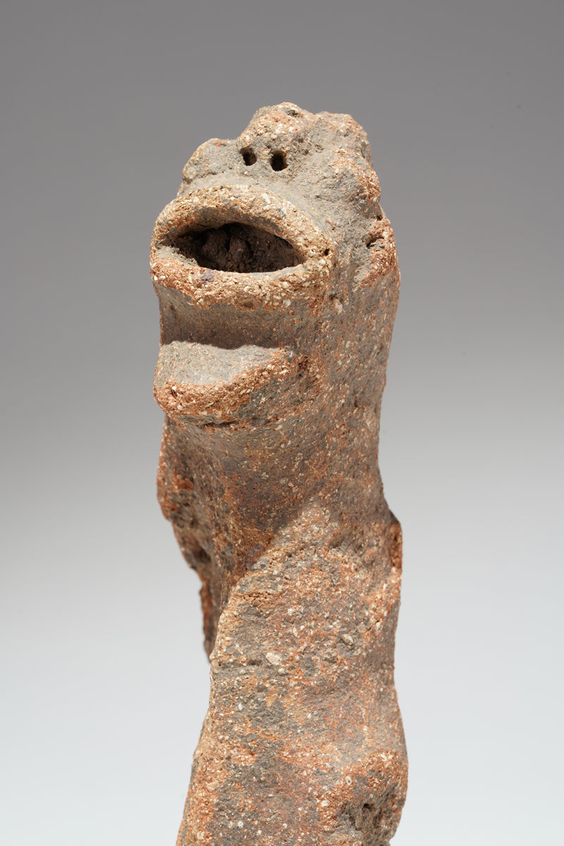 A fragmented terracotta bust