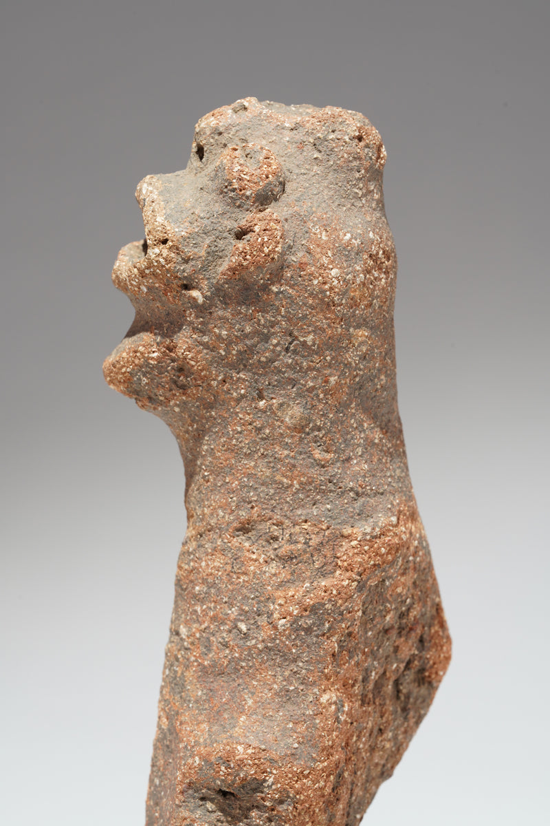 A fragmented terracotta bust