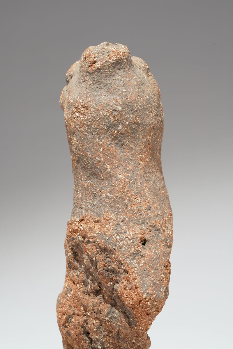 A fragmented terracotta bust