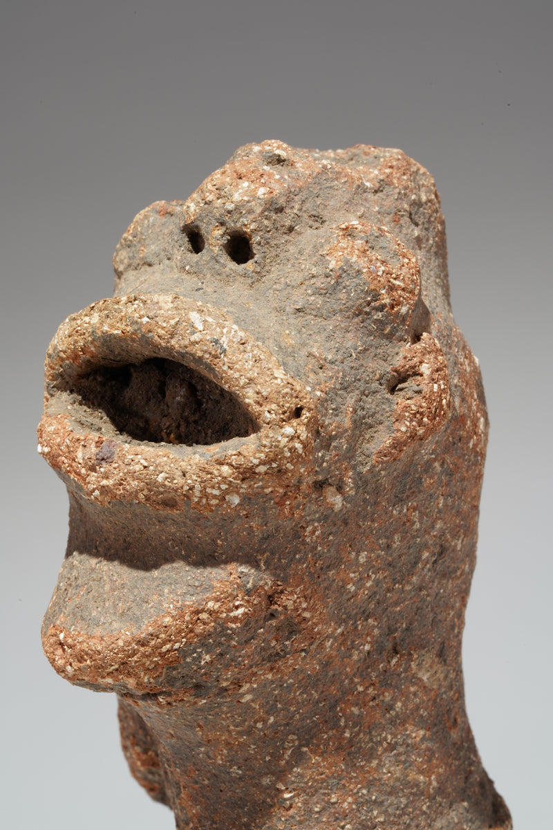 A fragmented terracotta bust