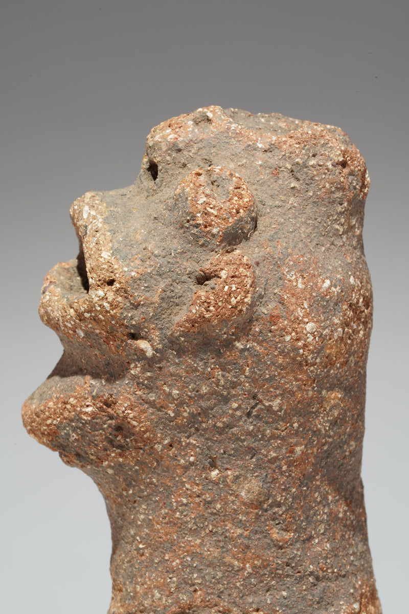A fragmented terracotta bust