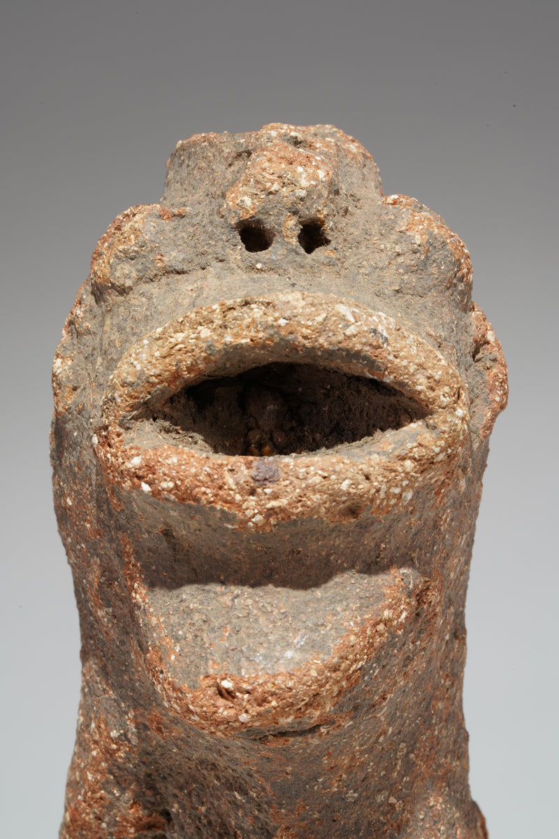 A fragmented terracotta bust