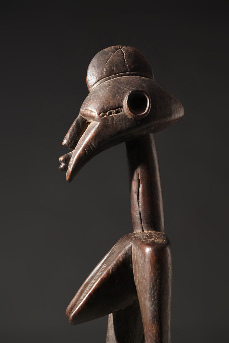 A high aged female Senufo Rhythm Pounder, called "Deblé