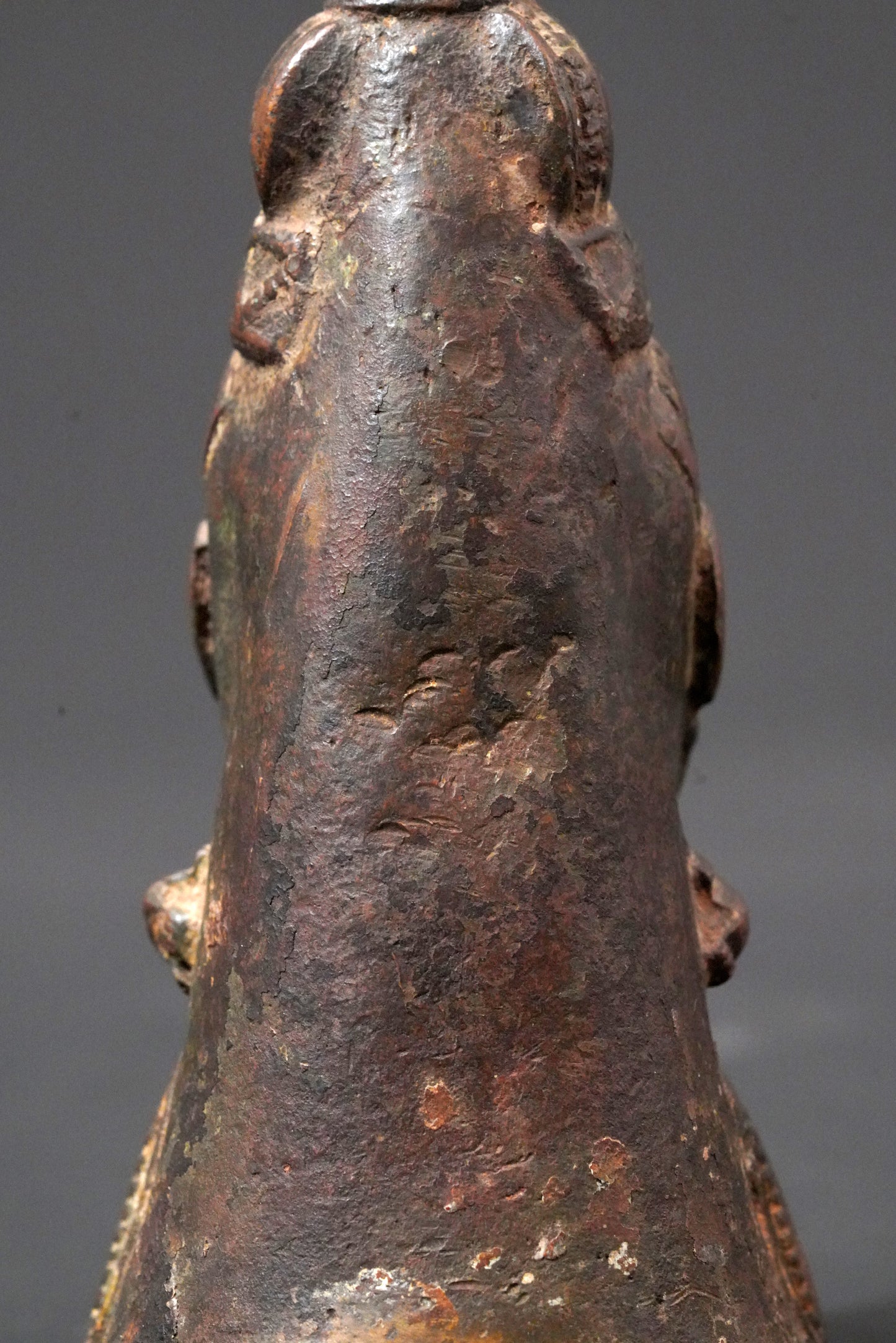 A Yoruba or Benin brass bell