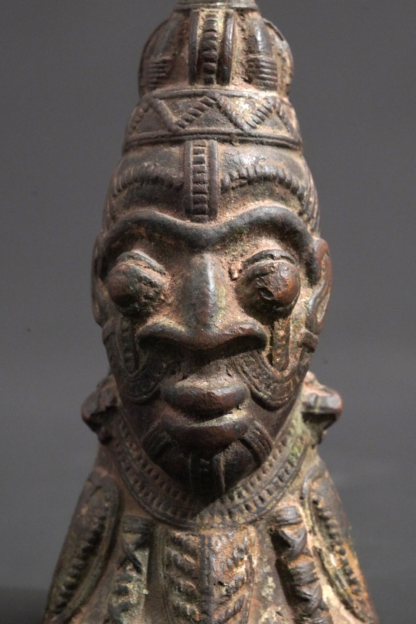 A Yoruba or Benin brass bell