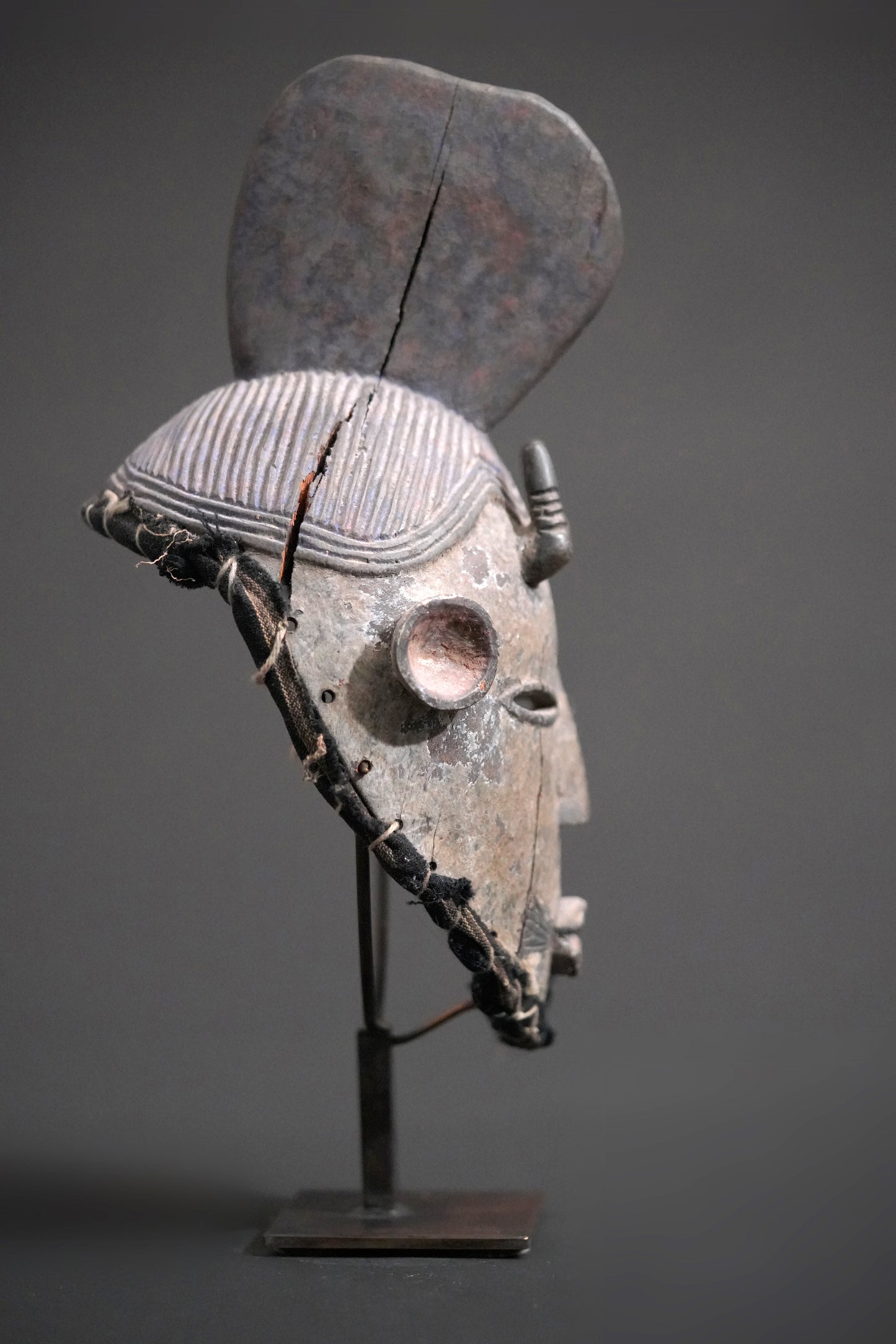 A very rare wooden Tiv mask