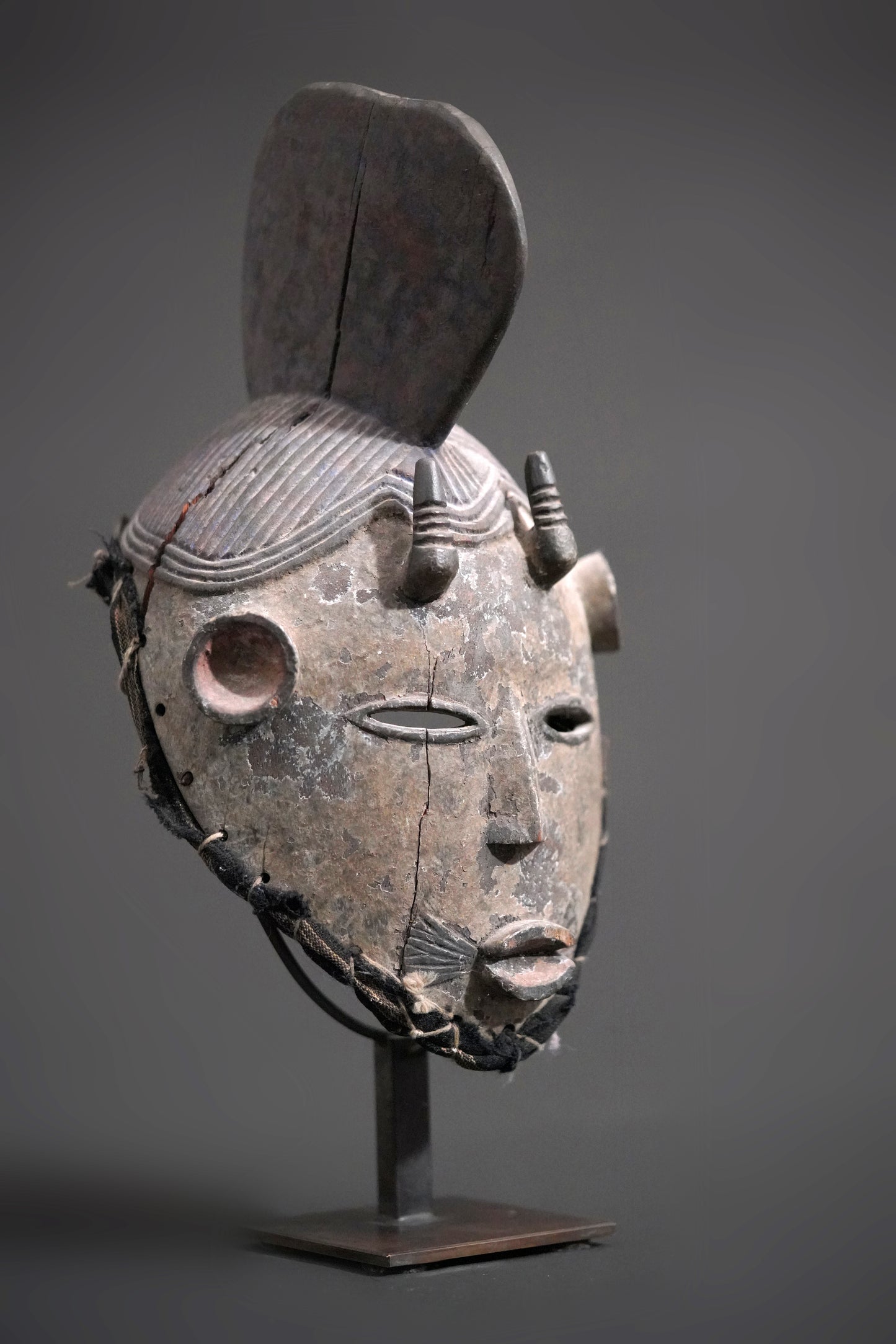 A very rare wooden Tiv mask