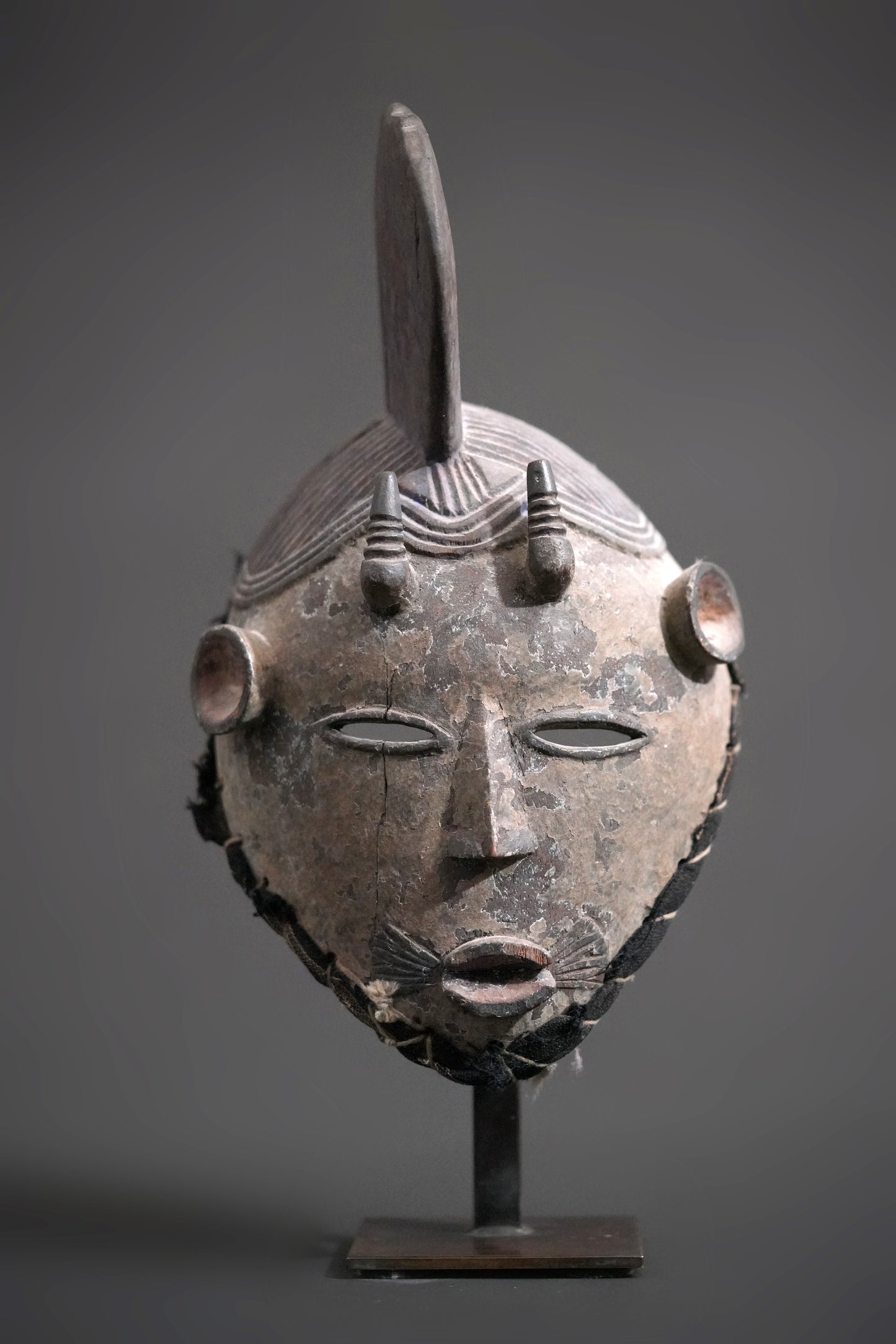 A very rare wooden Tiv mask