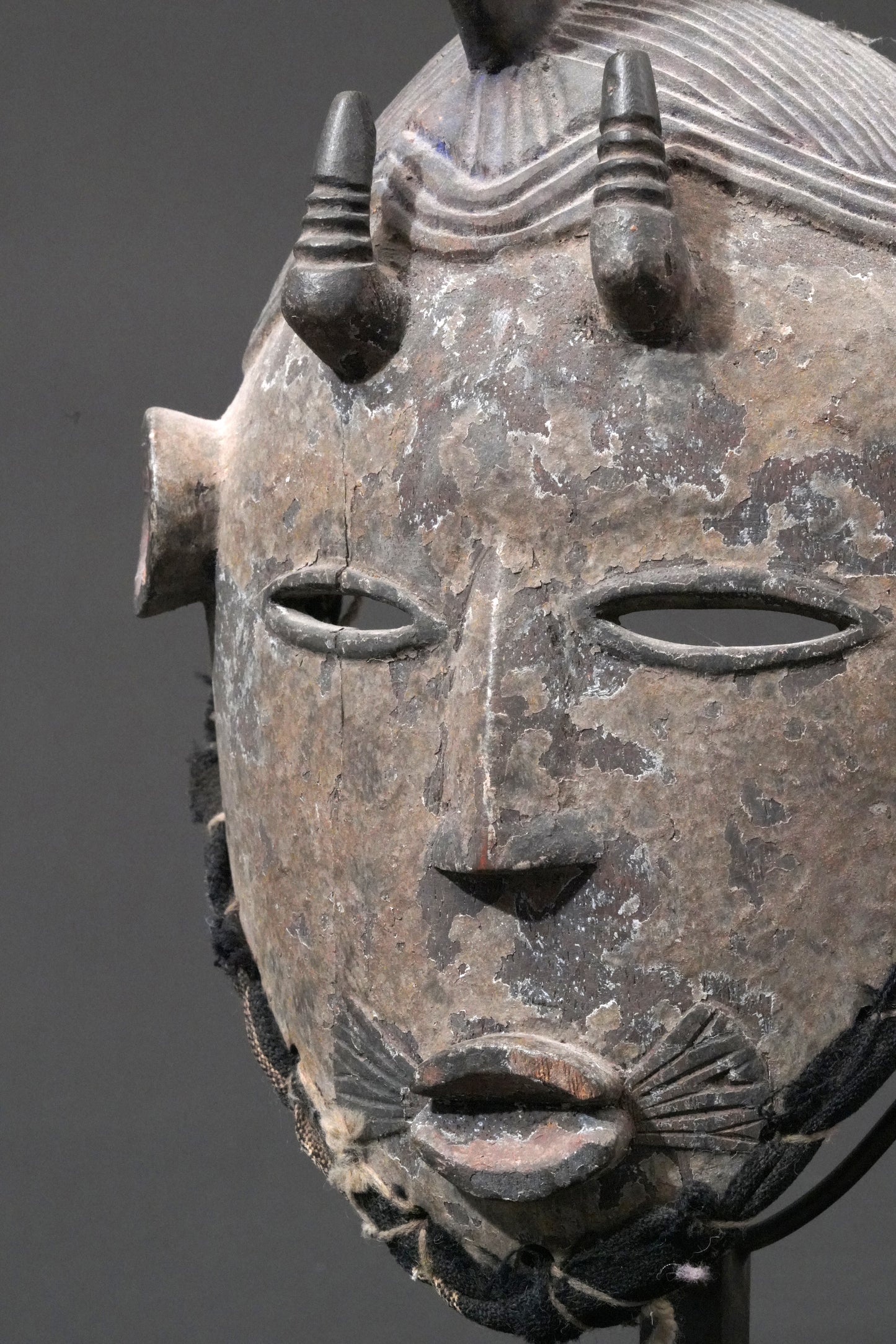 A very rare wooden Tiv mask