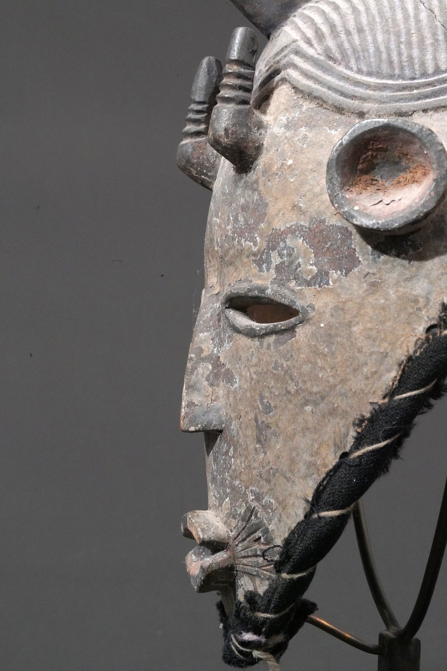 A very rare wooden Tiv mask