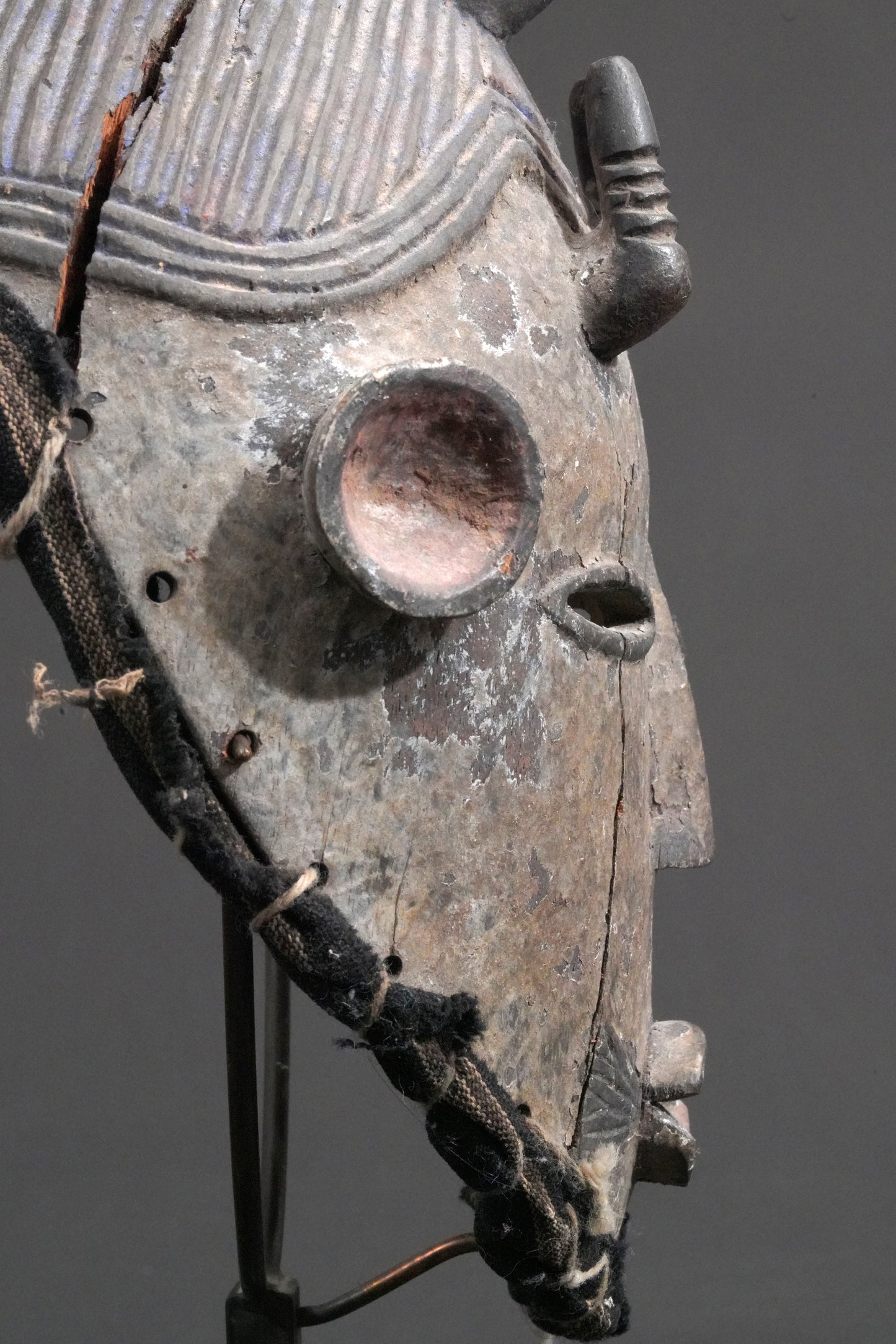 A very rare wooden Tiv mask