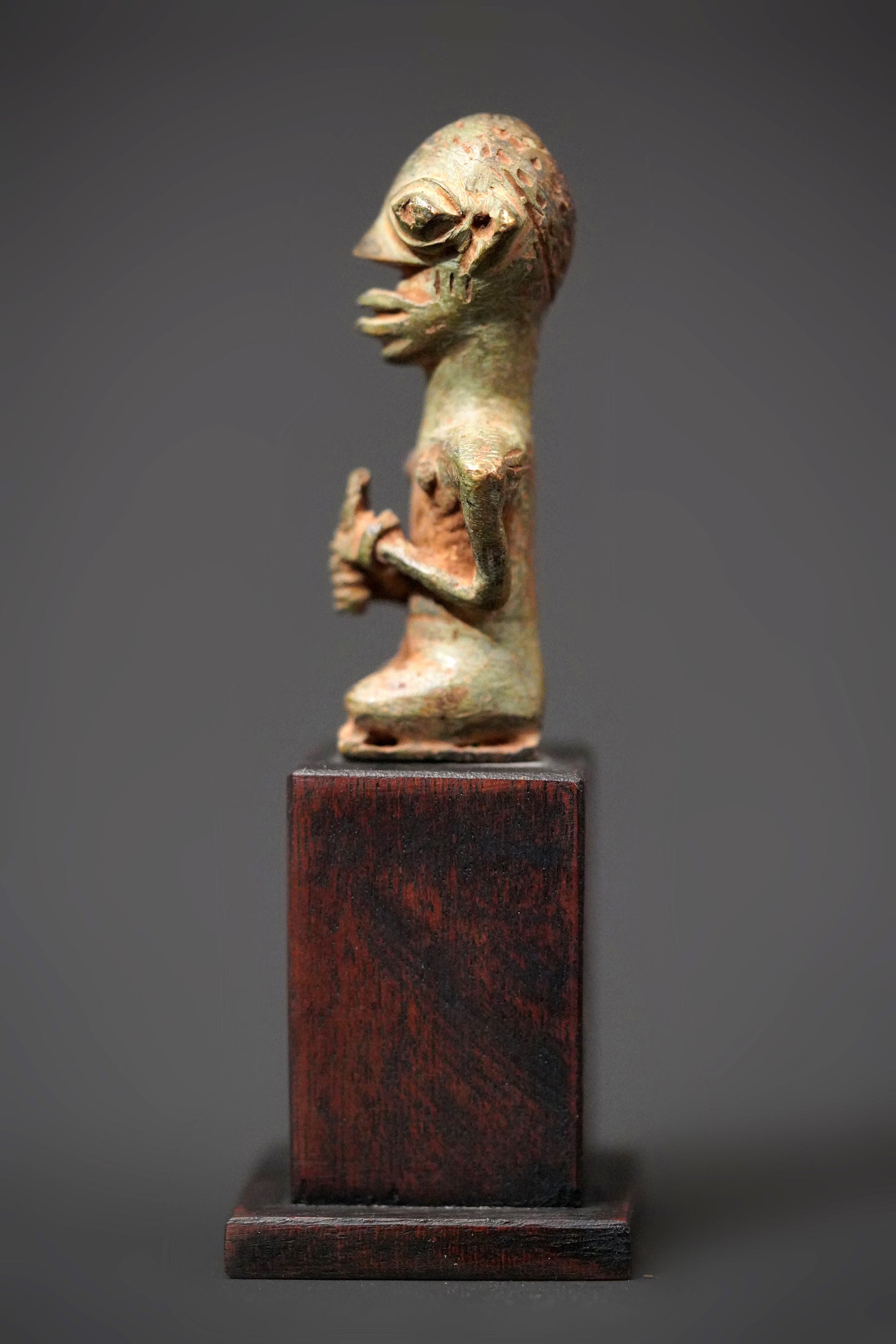 A male Yoruba metal sculpture
